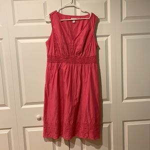 Bright pink sleeveless dress
